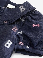 Baker by Ted Baker Navy Cloque Dress - Image 8 of 9