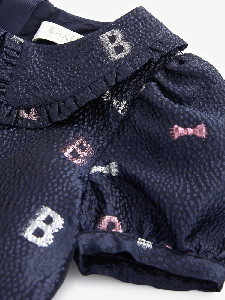 Baker by Ted Baker Navy Cloque Dress - Image 8 of 9