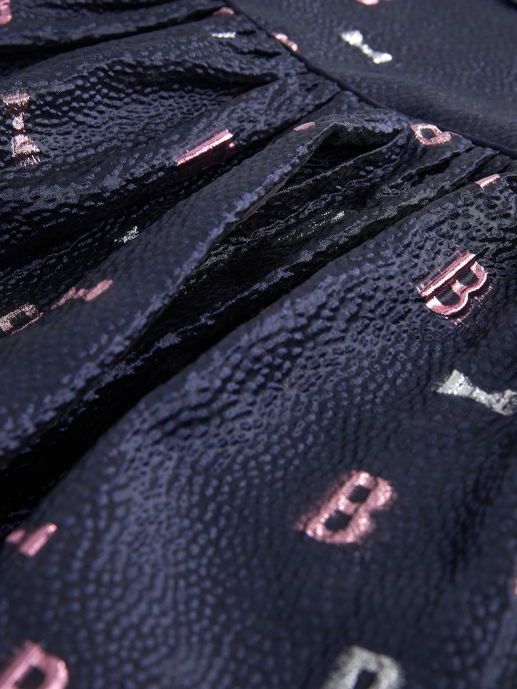Baker by Ted Baker Navy Cloque Dress - Image 9 of 9