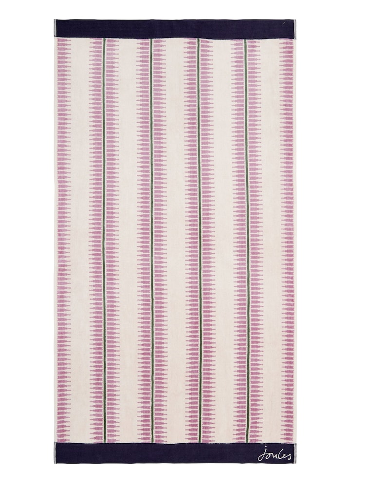 Joules Oat Fruity Stripe 100% Cotton Towels - Image 2 of 2