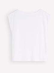 Άσπρο - Boden Supersoft T-Shirt με λαιμόκοψη - Εικόνα 4 από 4