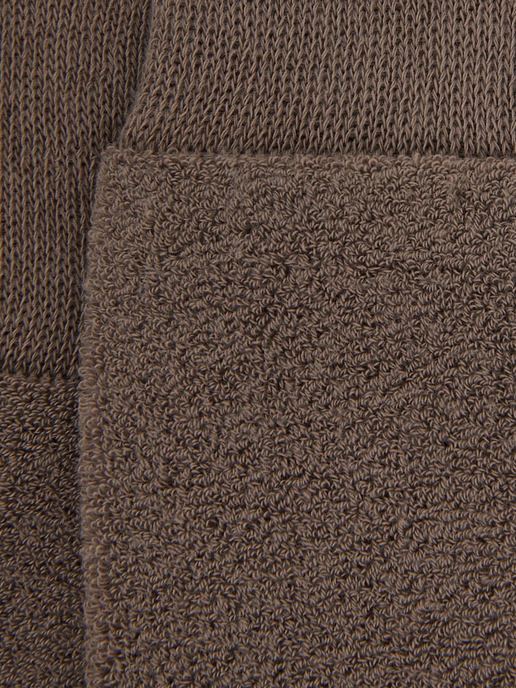 Reiss Taupe Melange Alers Cotton Blend Terry Towelling Socks - Image 3 of 3