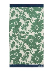 Joules Green Aplarist Floral 100% Cotton Towel - Image 2 of 2