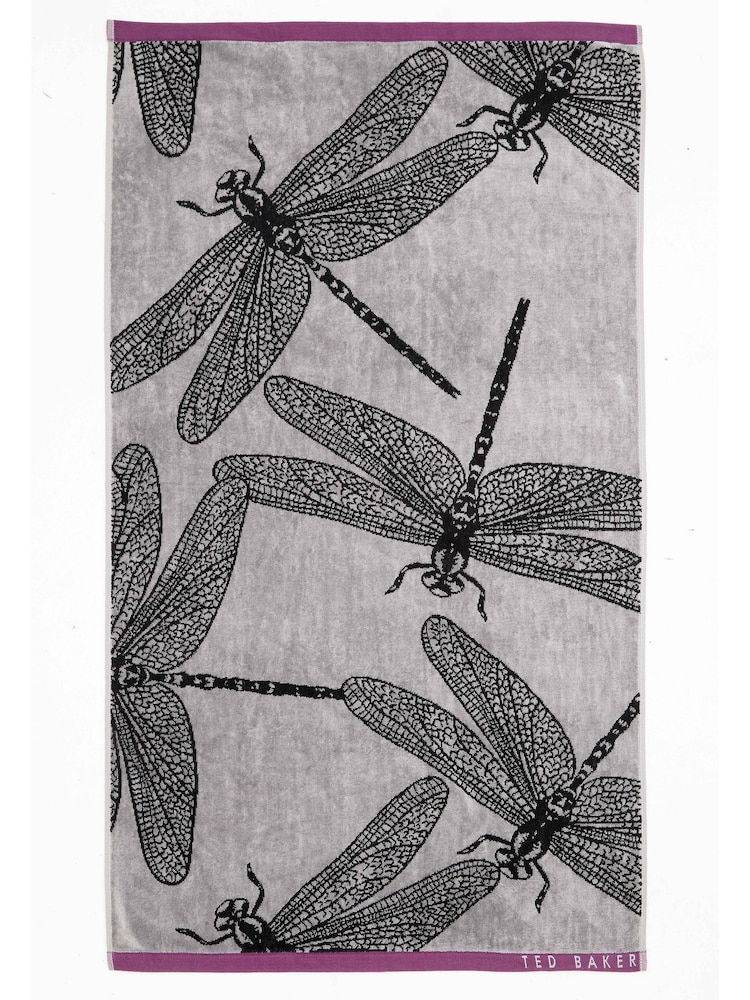 Ted Baker Mono Dragonfly 100% Cotton Towel - Image 2 of 2