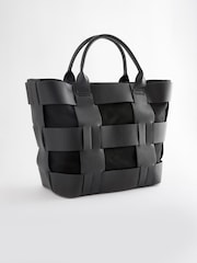 Black Weave Shoulder Bag - Image 3 of 8