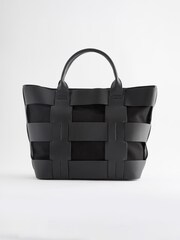 Black Weave Shoulder Bag - Image 4 of 8