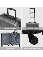 Flight Knight 55x40x20cm Ryanair Priority 8 Wheel ABS Hard Case Cabin Carry On Hand Luggage - Image 6 of 6