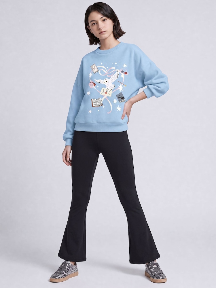 Rags & Rascals Blue Harry Potter Hedwig Heart Sweatshirt & Flared Leggings Set - Image 1 of 4