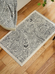 Bedeck of Belfast Charcoal 100% Cotton Umma Bath Mat - Image 1 of 2