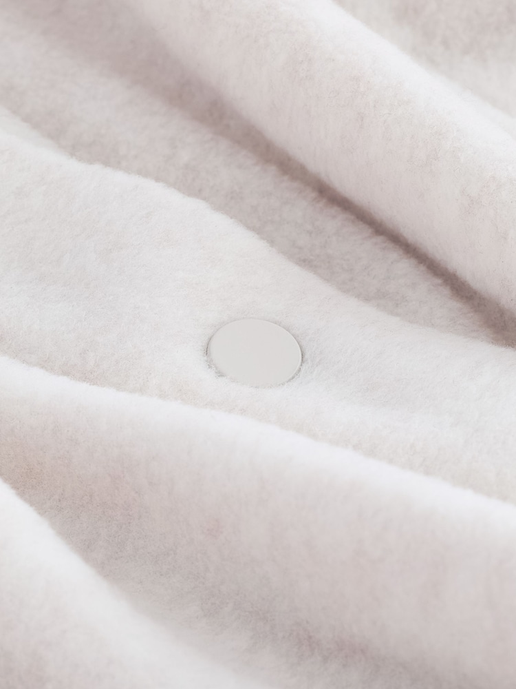 Ecru Fleece Bomber Jacket - Image 6 of 6