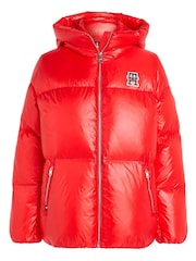 Tommy Hilfiger Red New York Gloss Puffer Jacket - Image 5 of 7