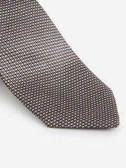 Neutral Brown Textured Signature Made In Italy Tie - Image 2 of 3