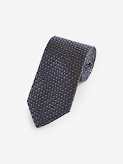 Navy Blue/Black Geometric Signature Made In Italy Tie - Image 1 of 3