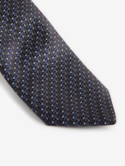 Navy Blue/Black Geometric Signature Made In Italy Tie - Image 2 of 3