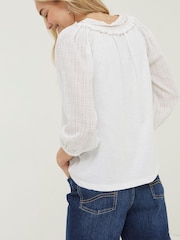 FatFace White Bella Top - Image 2 of 6