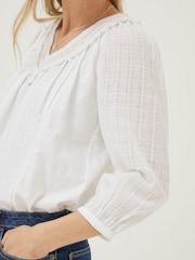 FatFace White Bella Top - Image 4 of 6