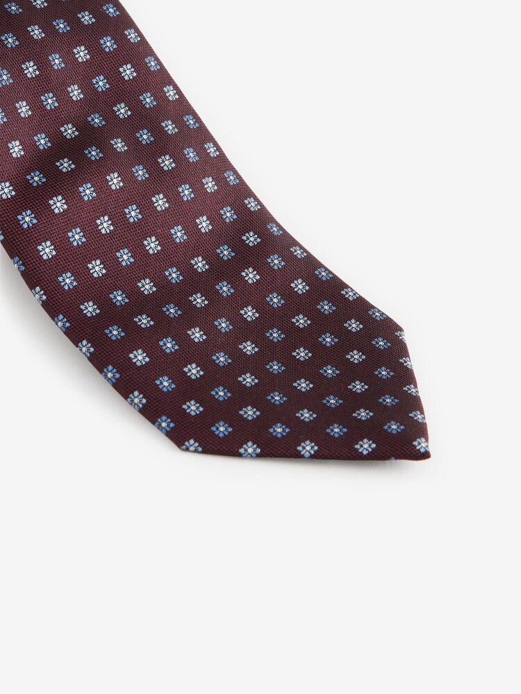 Fig Brown/Blue Floral Signature Made In Italy Tie - Image 2 of 3