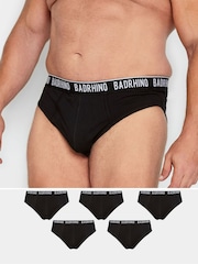 BadRhino Big & Tall Black Briefs 5 Packs - Image 1 of 3