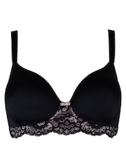 Pour Moi Black Opulence Non Wired T-Shirt Bra - Image 3 of 4
