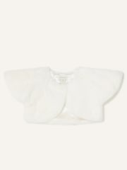 Monsoon White Faux Fur Baby Cardigan - Image 1 of 3