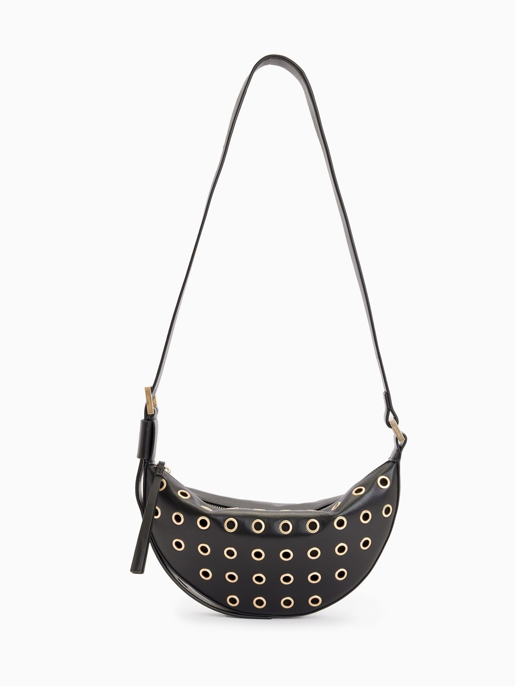 Buy AllSaints Black Half Moon Eyelet Bag from Next USA