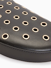 AllSaints Black Half Moon Eyelet Bag - Image 7 of 7