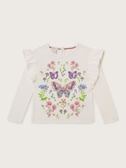 Monsoon Natural Butterfly Long Sleeve Top - Image 1 of 1