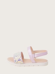 Monsoon Pink Mermaid Sequin Sandals - Image 2 of 3
