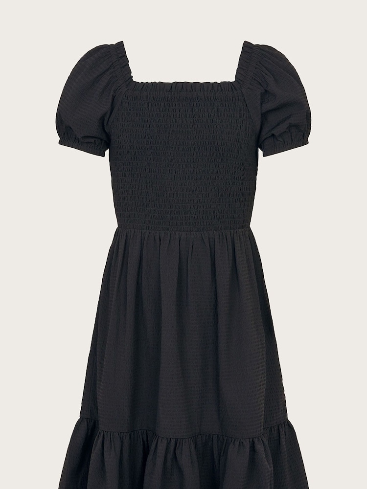 Monsoon Black Seersucker Dress - Image 1 of 3 Monsoon Black Seersucker Dress - Image 1 of 3