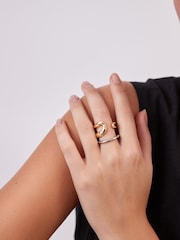 Gold/Silver Chunky Ring Pack - Image 1 of 5