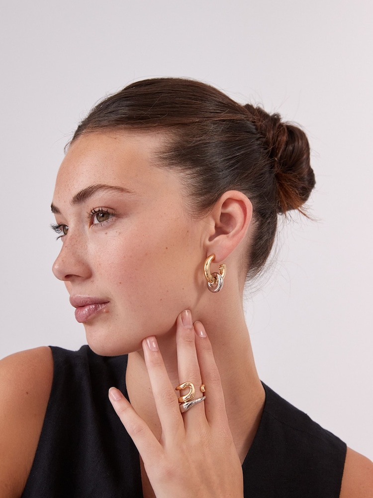 Gold/Silver Chunky Ring Pack - Image 2 of 5