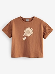 Brown Sunflower Short Sleeve T-Shirt (3mths-7yrs) - Image 5 of 7