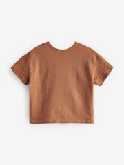 Brown Sunflower Short Sleeve T-Shirt (3mths-7yrs) - Image 6 of 7