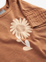 Brown Sunflower Short Sleeve T-Shirt (3mths-7yrs) - Image 7 of 7