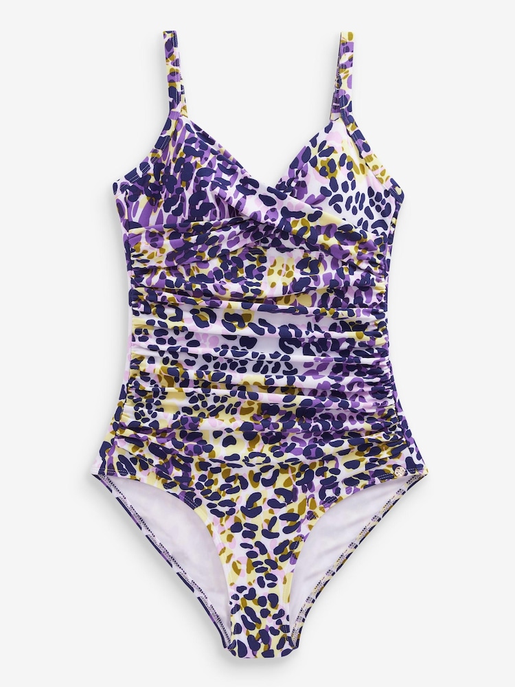 Navy Blue/Purple Animal Tummy Control Swimsuits 2 Pack - Image 7 of 7
