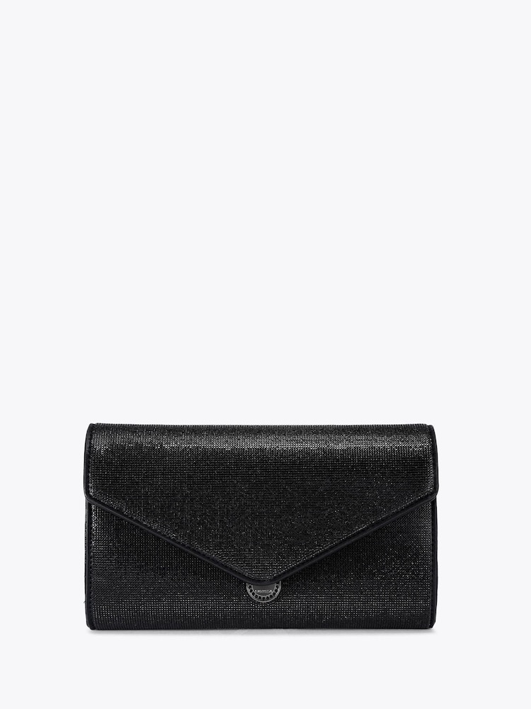 Carvela Black Spiral Envelope Embellished Clutch Bag - Image 2 of 5 Carvela Black Spiral Envelope Embellished Clutch Bag - Image 2 of 5