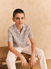 Grey Denim Texture Printed Shirt (3-16yrs) - Image 2 of 7