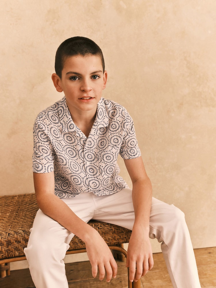 Grey Denim Texture Printed Shirt (3-16yrs) - Image 2 of 7