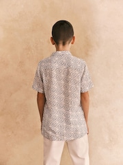 Grey Denim Texture Printed Shirt (3-16yrs) - Image 3 of 7