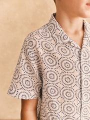 Grey Denim Texture Printed Shirt (3-16yrs) - Image 4 of 7
