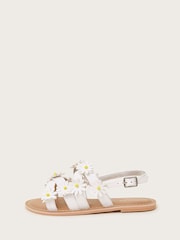 Monsoon White Daisy Strap Sandals - Image 2 of 3