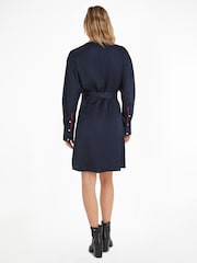 Tommy Hilfiger Blue Round Neck Shirt Dress - Image 2 of 6