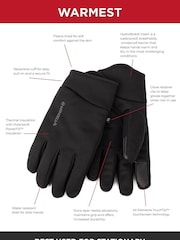 Totes Black Mens Manzella Warmest Gloves - Image 4 of 4