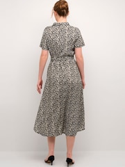 Kaffe Yellow Loraina Short Sleeve Shirt Dress - Image 2 of 6