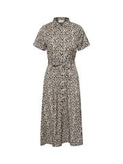 Kaffe Yellow Loraina Short Sleeve Shirt Dress - Image 5 of 6