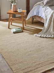 Dark Natural Border Rug - Image 1 of 6