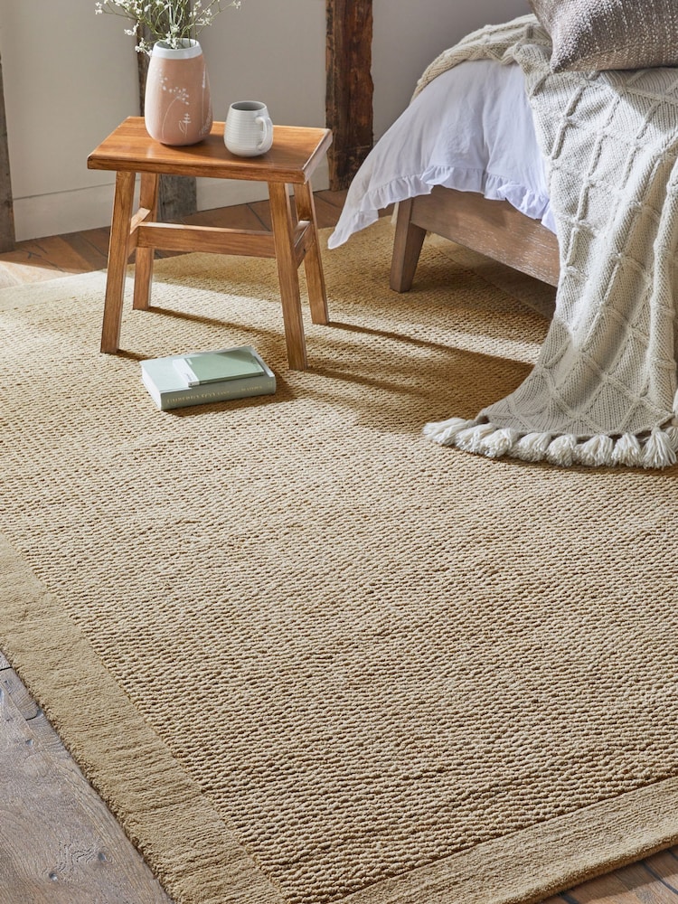 Dark Natural Border Rug - Image 1 of 6