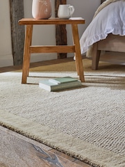 Dark Natural Border Rug - Image 2 of 6