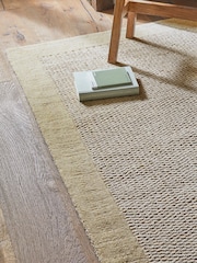 Dark Natural Border Rug - Image 3 of 6