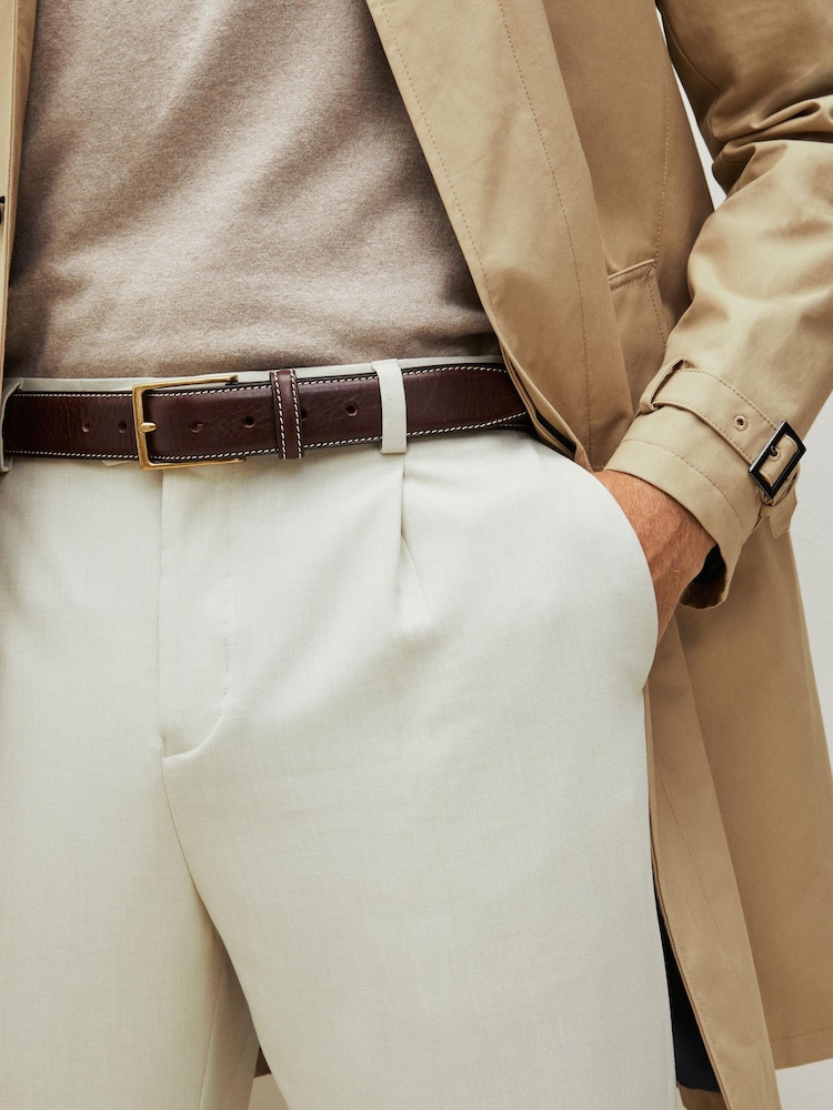 Brown Signature Leather Belt - Image 1 of 4